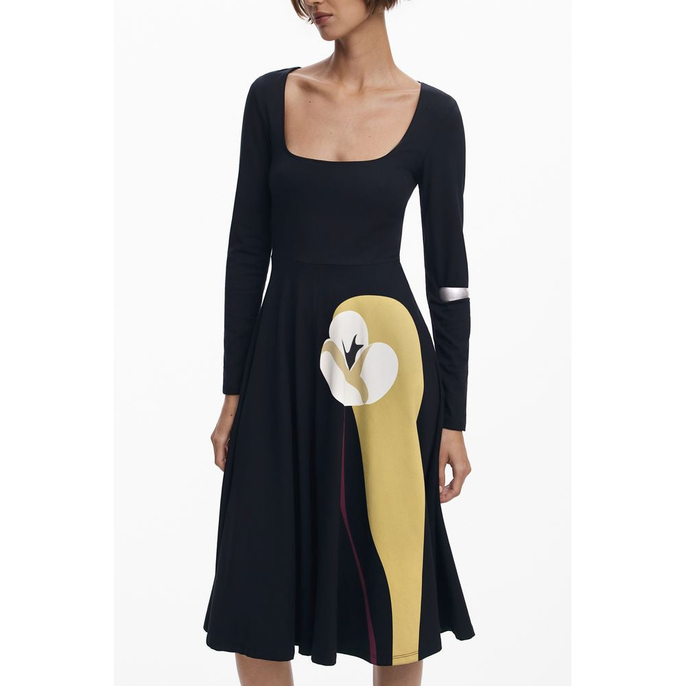 Black Cotton Women Dress - ventzia