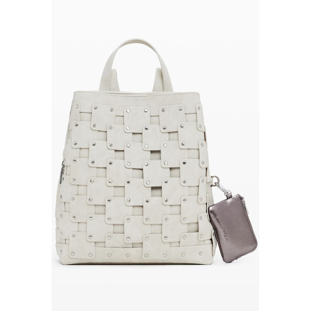 Beige Polyethylene Backpack