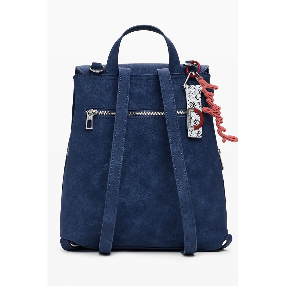 Blue Polyethylene Women Backpack - ventzia