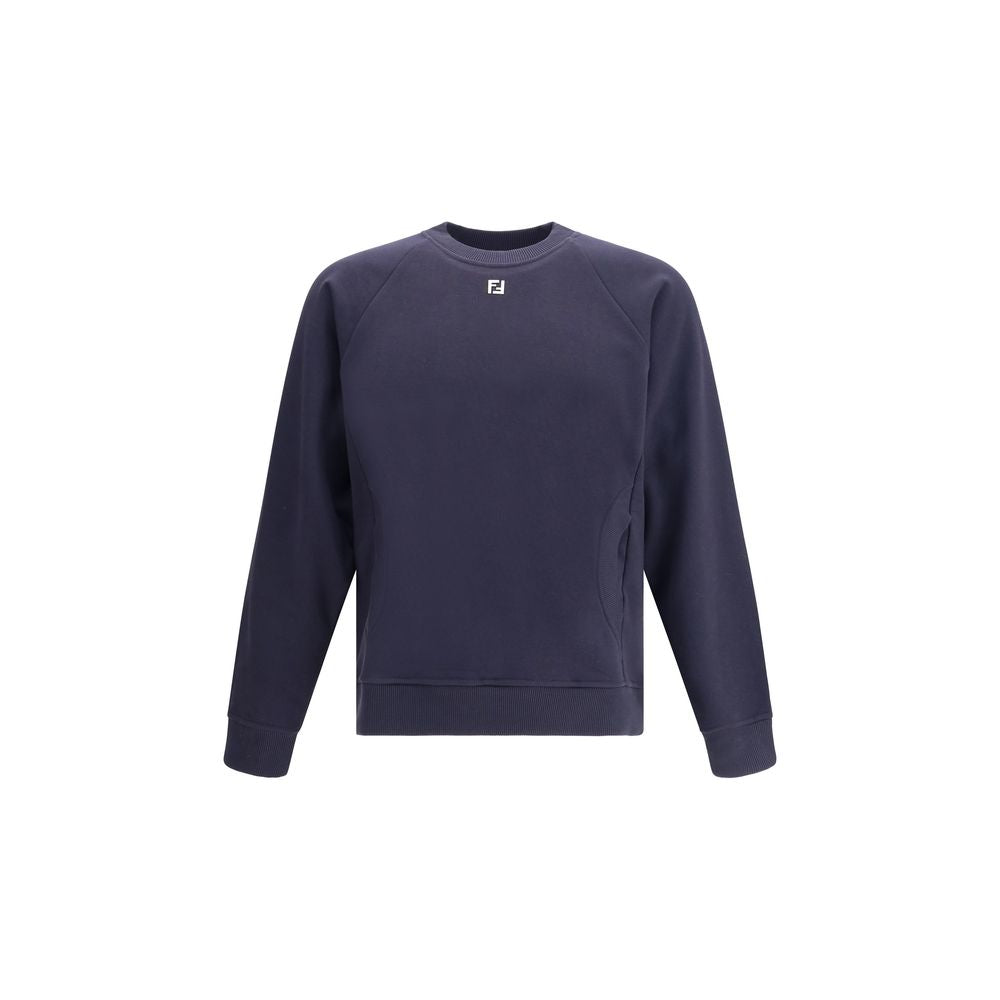 Blue Cotton Sweatshirt - ventzia