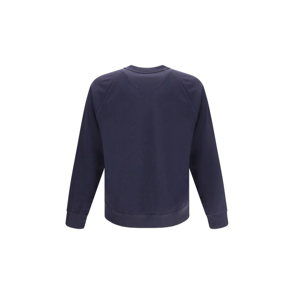 Blue Cotton Sweatshirt - ventzia
