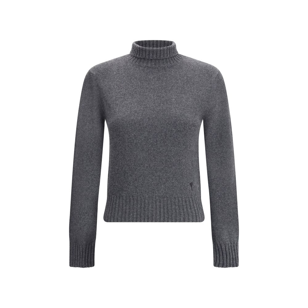 Gray Cashmere Turtleneck - ventzia