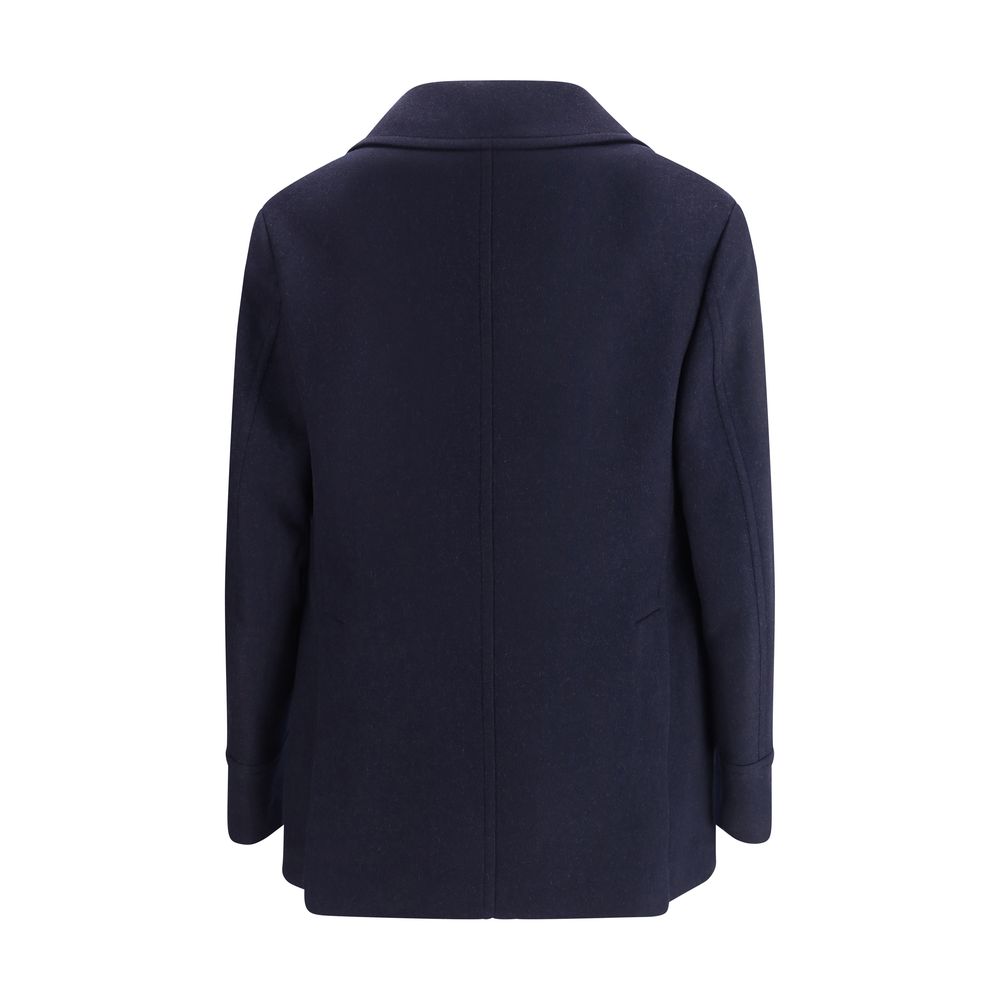 Blue Wool Coat - ventzia