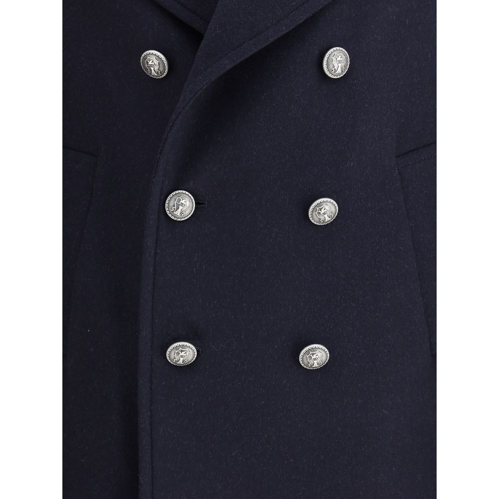 Blue Wool Coat - ventzia