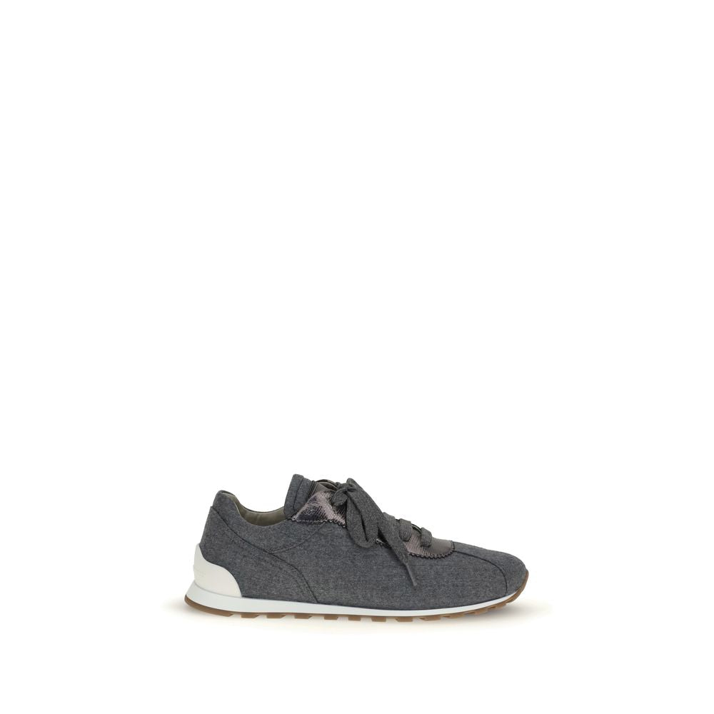 Gray Fleece Wool Athletic Sneakers - ventzia