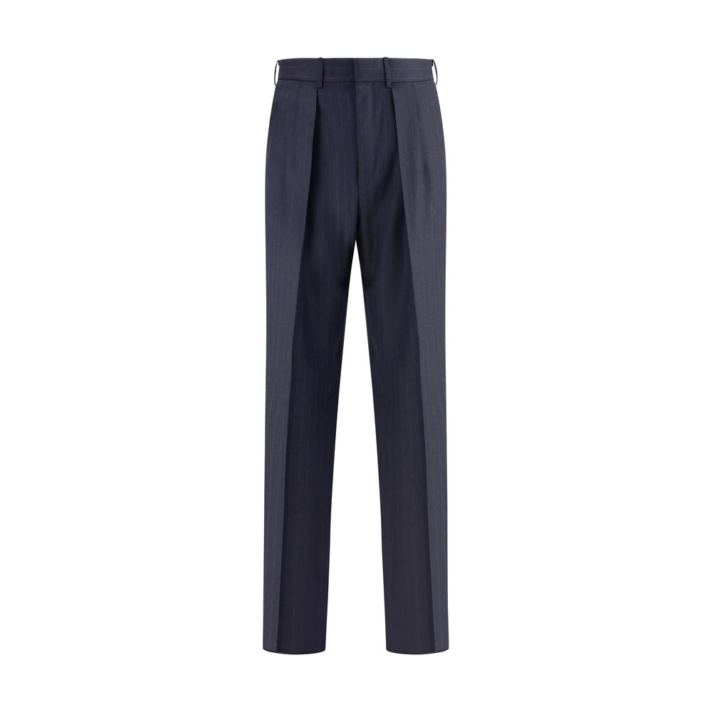 Blue Wool Dress Pants - ventzia