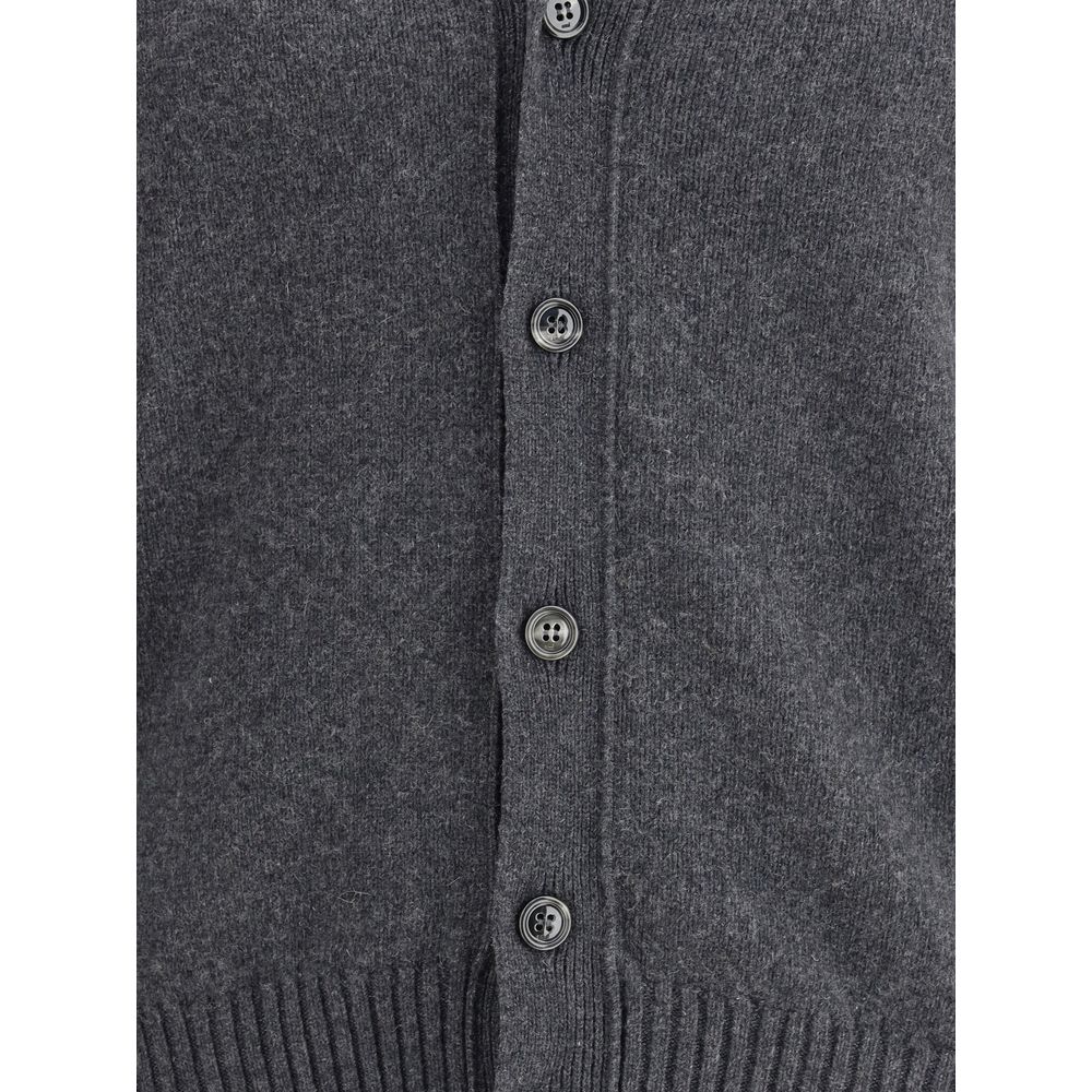 Gray Cashmere Cardigan - ventzia