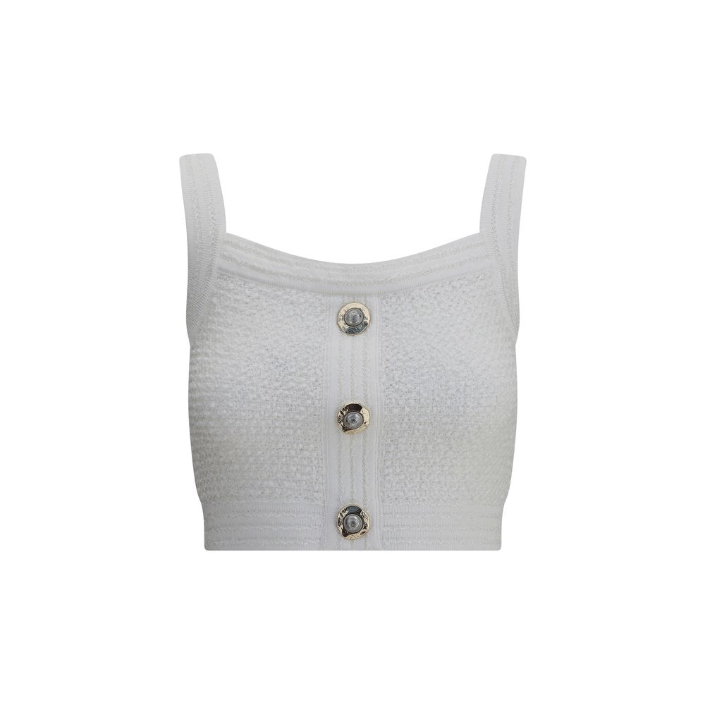 White Polyamide Top - ventzia