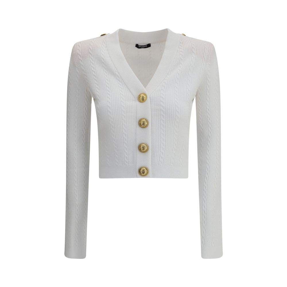 White Viscose Cardigan - ventzia