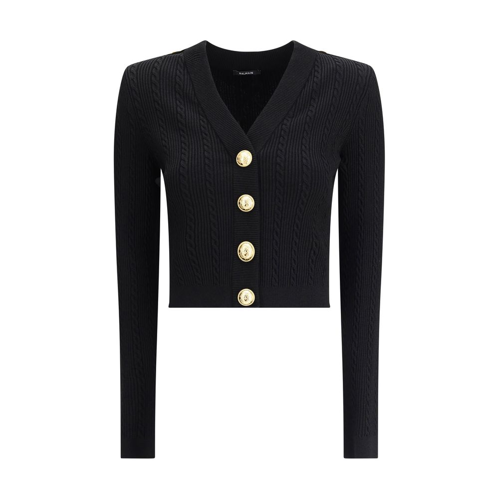 Black Viscose Cardigan - ventzia