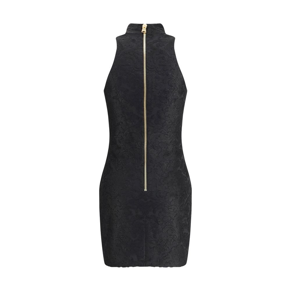 Black Viscose Cocktail Dress - ventzia