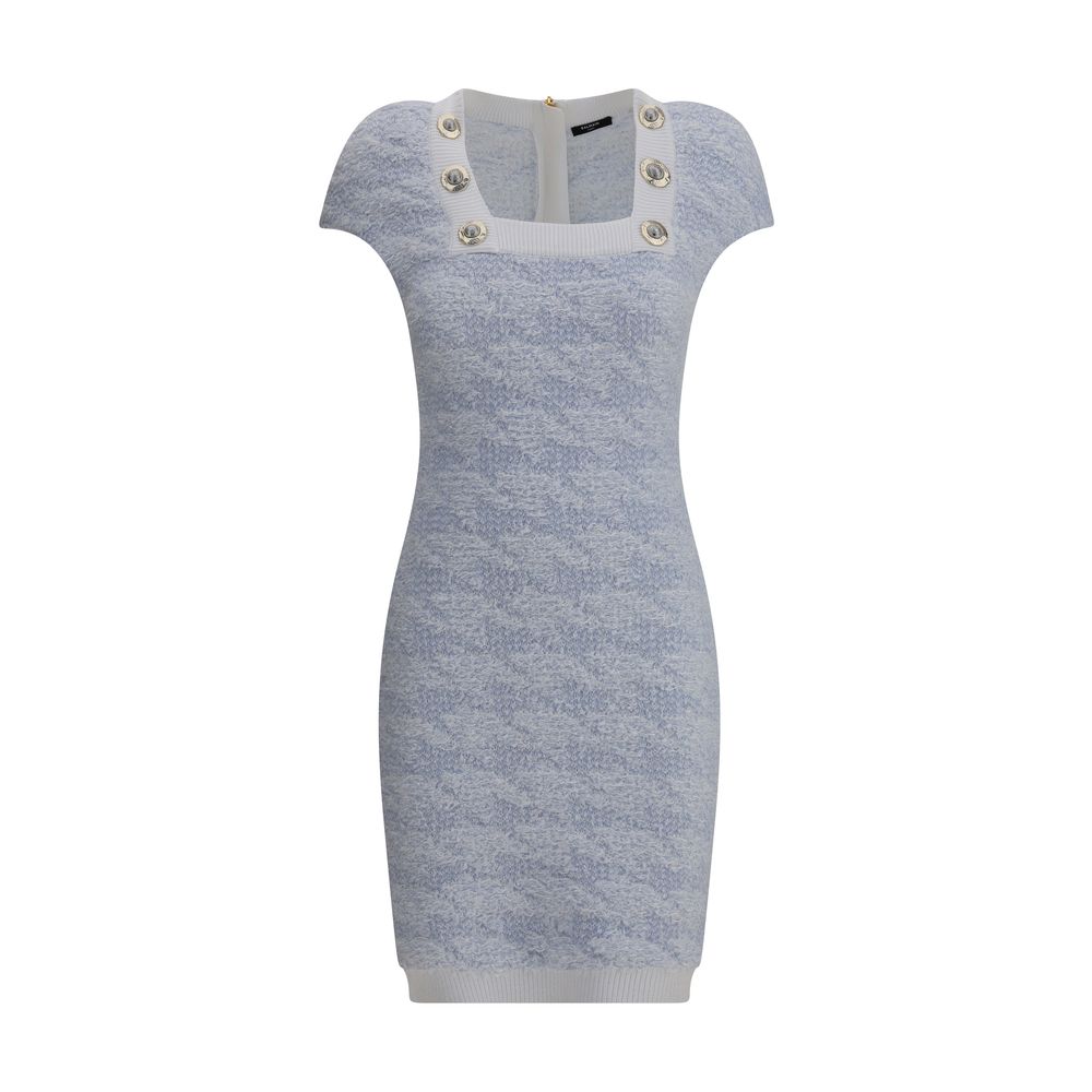 Light Blue Polyamide Casual Dress - ventzia