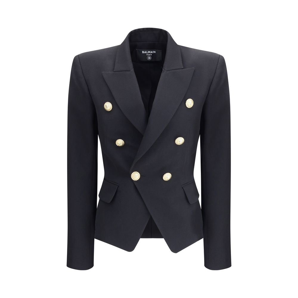 Black Wool Blazer - ventzia