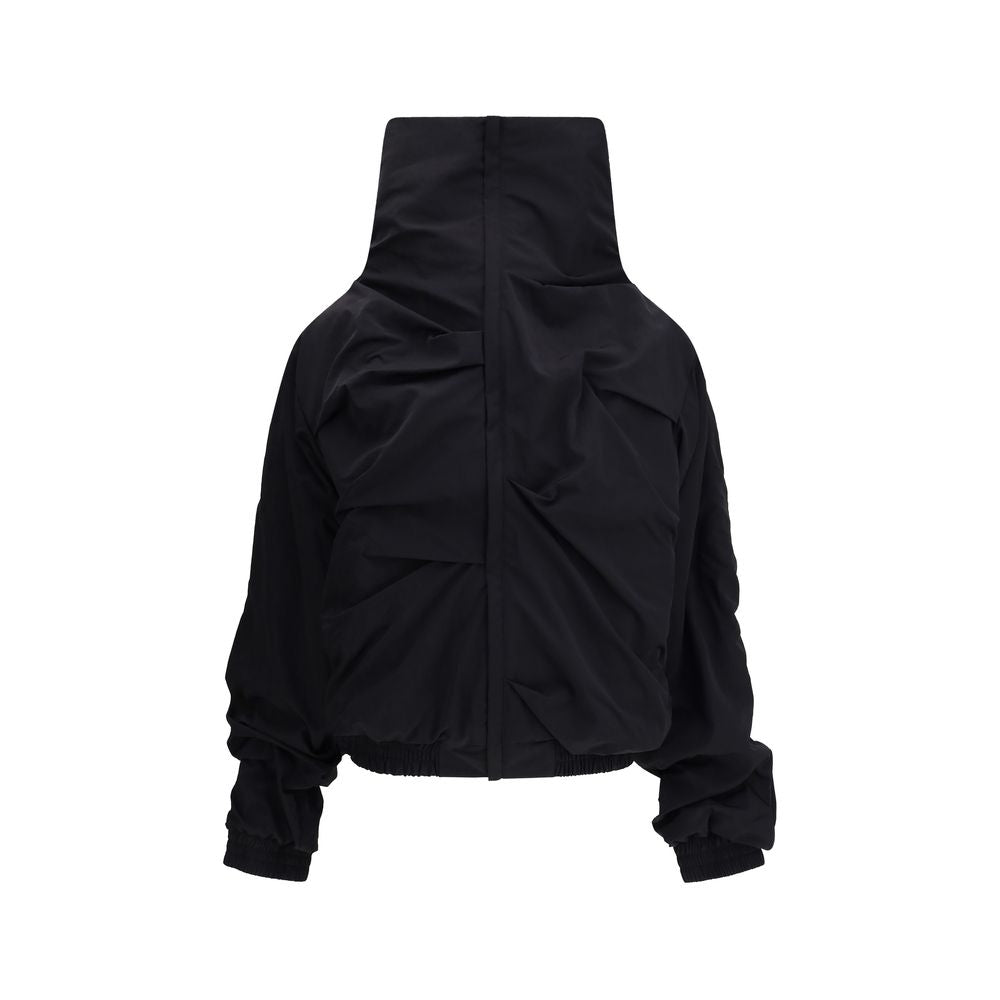 Black Polyamide Full-Length Jacket - ventzia