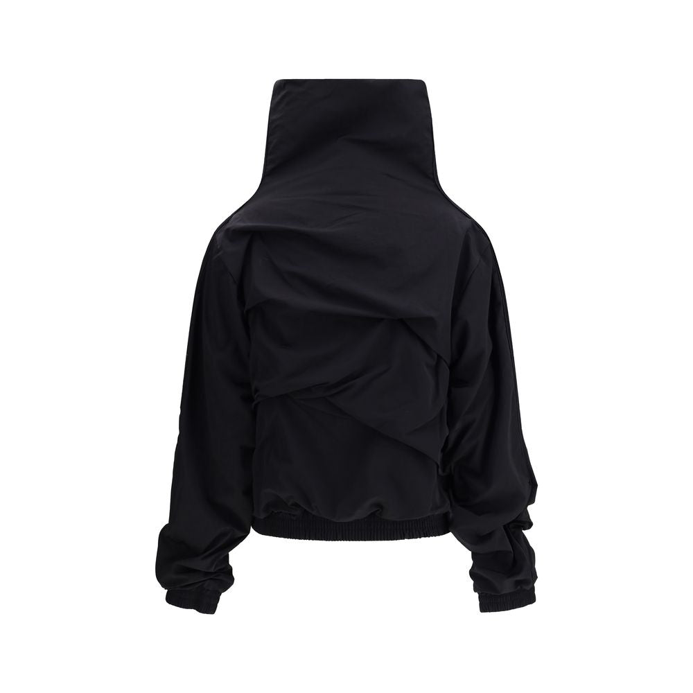 Black Polyamide Full-Length Jacket - ventzia