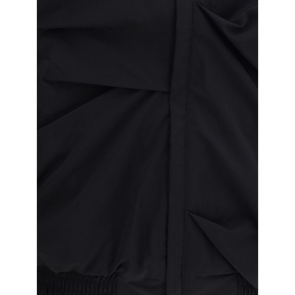 Black Polyamide Full-Length Jacket - ventzia