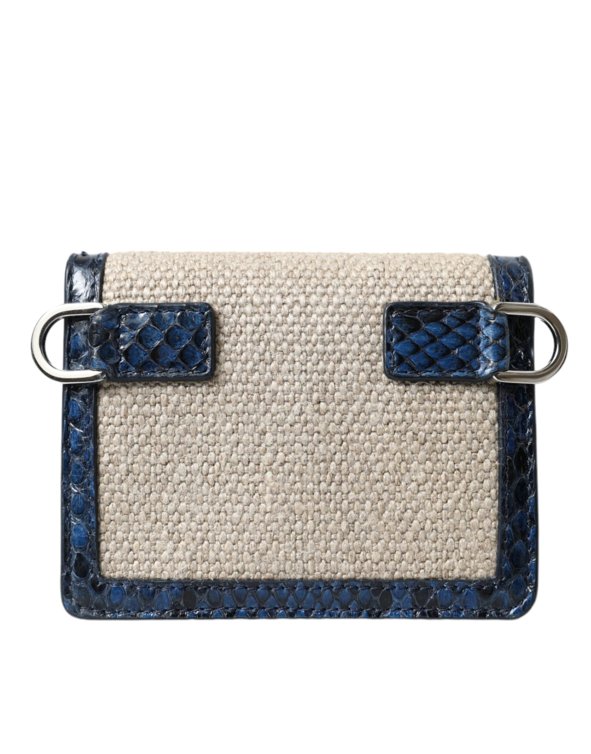 Beige Raffia Blue Leather Trim Mini Shoulder Purse Crossbody Bag - ventzia