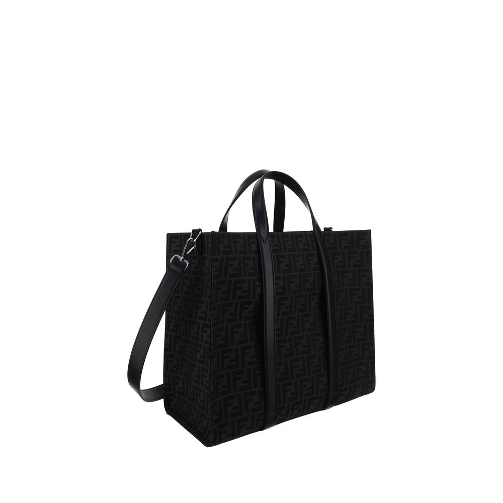 Black Polyester Shoulder Bag - ventzia
