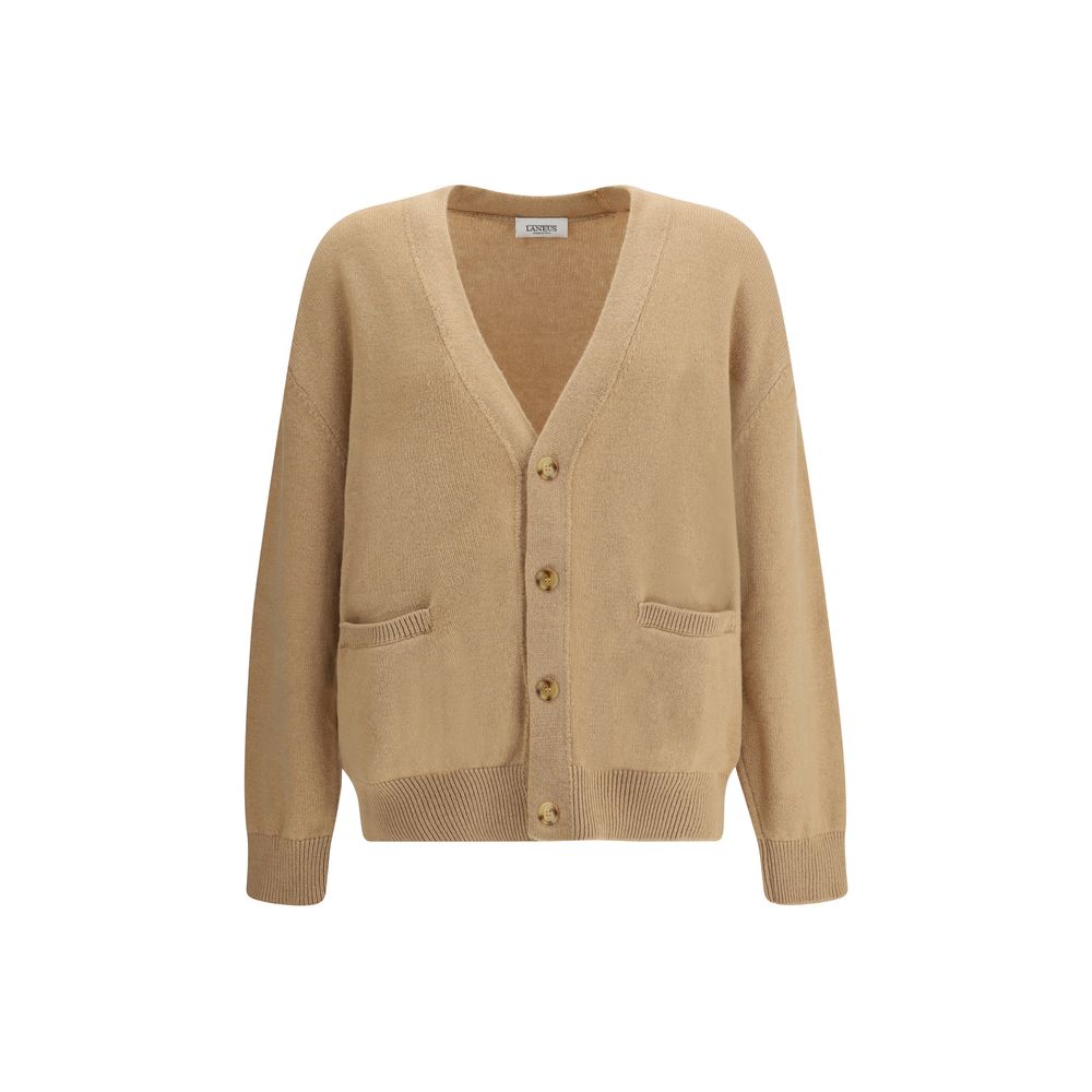 Beige Merino Wool Cardigan - ventzia