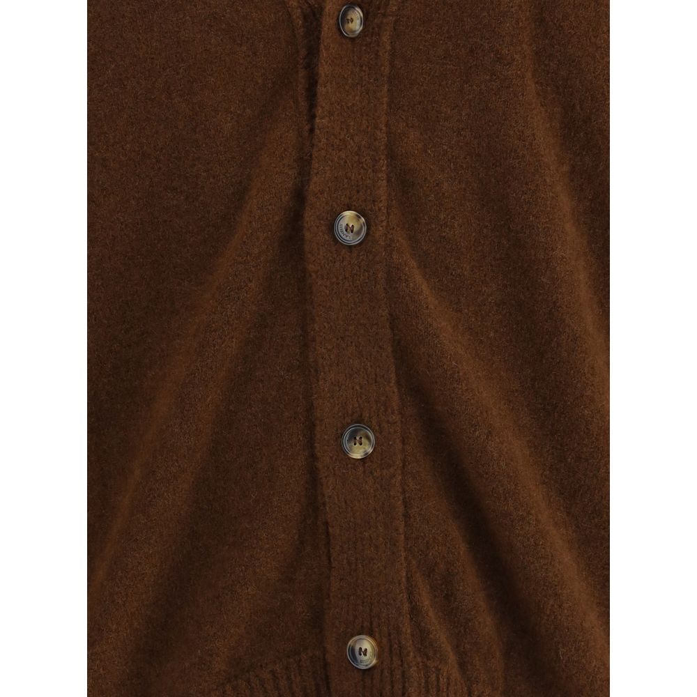 Brown Cashmere Cardigan - ventzia