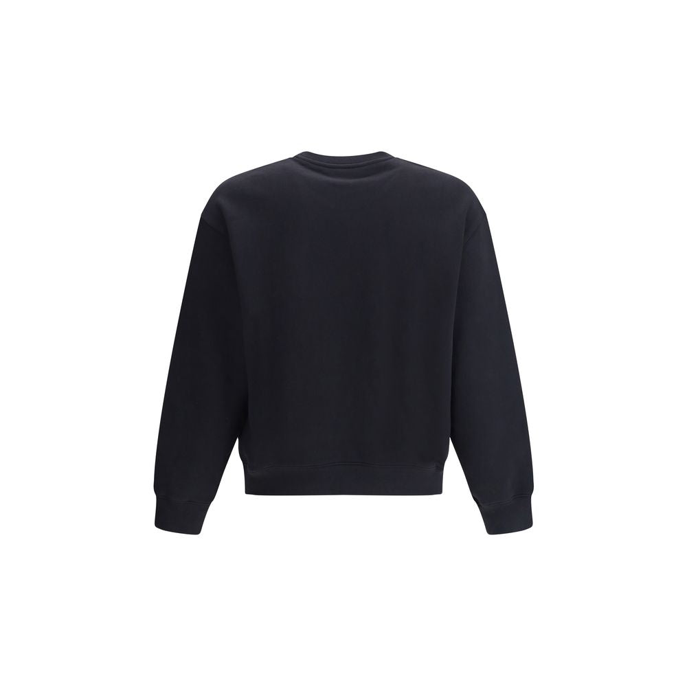 Black Cotton Sweatshirt - ventzia