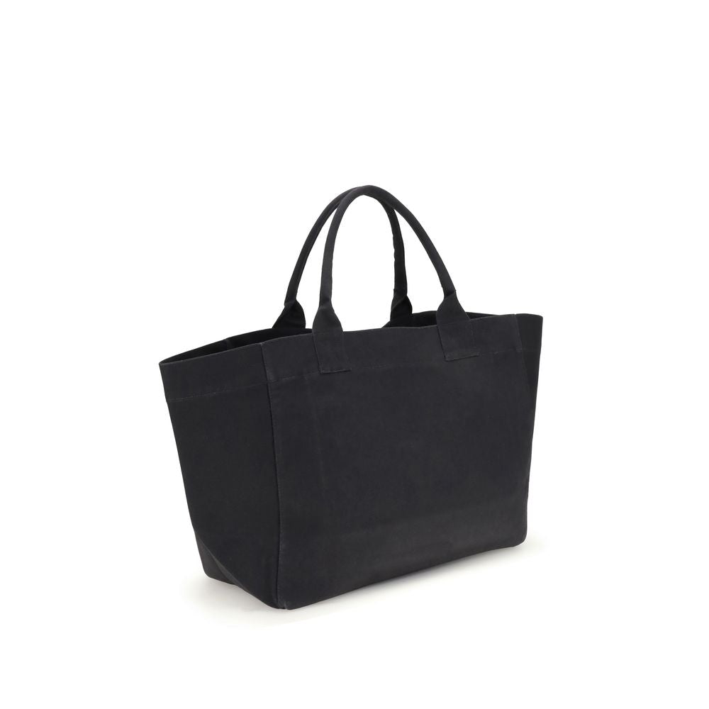 Black Cotton Shoulder Bag - ventzia
