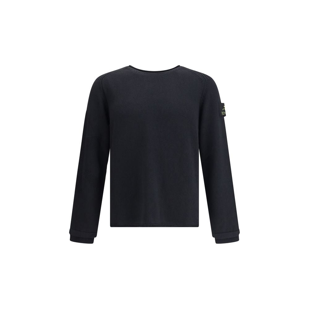 Black Merino Wool Sweatshirt - ventzia