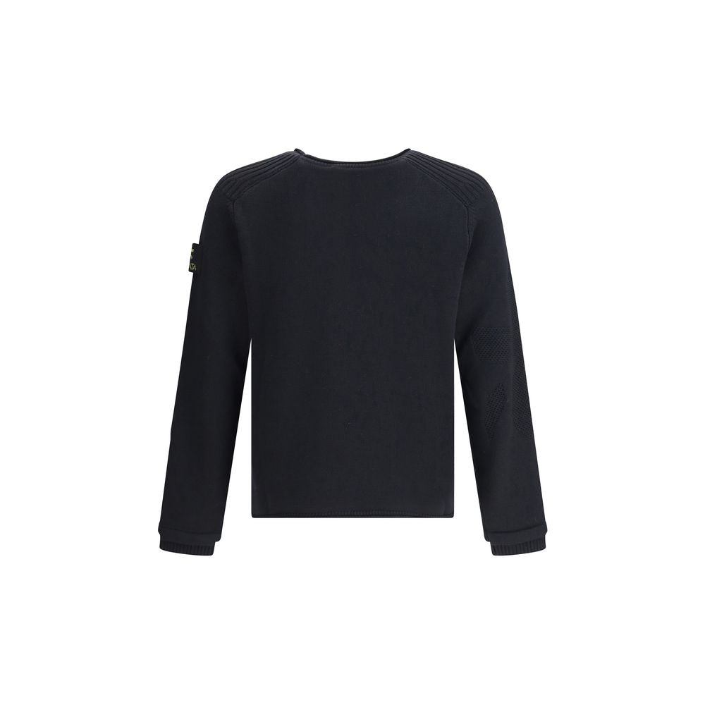 Black Merino Wool Sweatshirt - ventzia