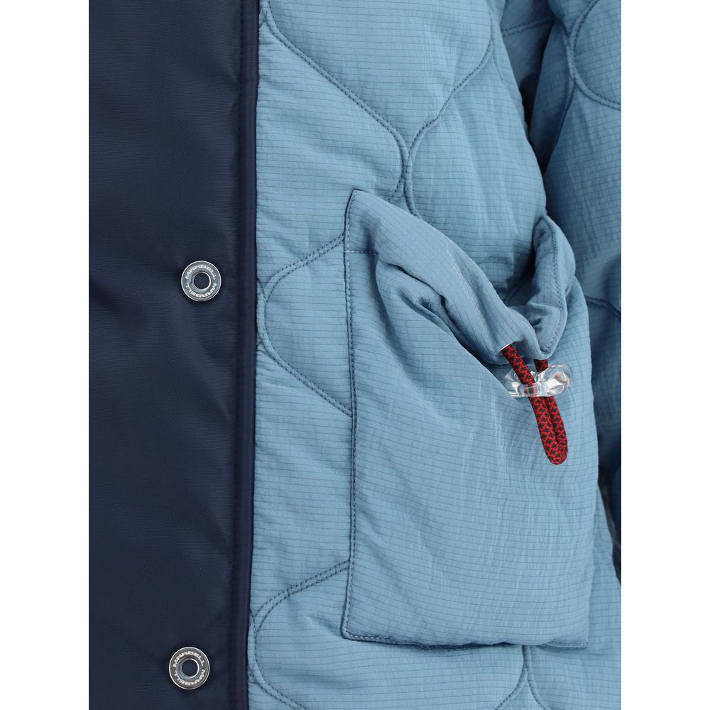 Light Blue Polyamide Coat - ventzia