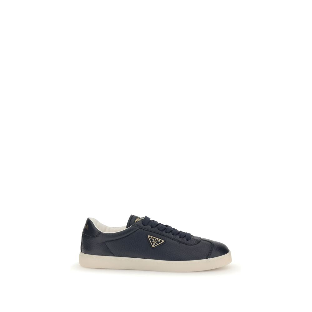Blue Calf Leather Bos Taurus Low Top Sneakers - ventzia
