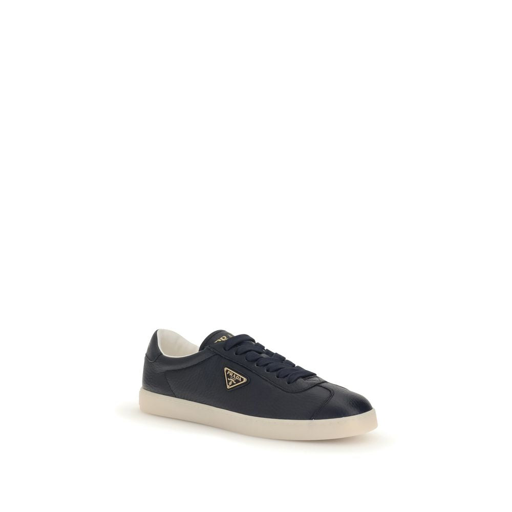 Blue Calf Leather Bos Taurus Low Top Sneakers - ventzia