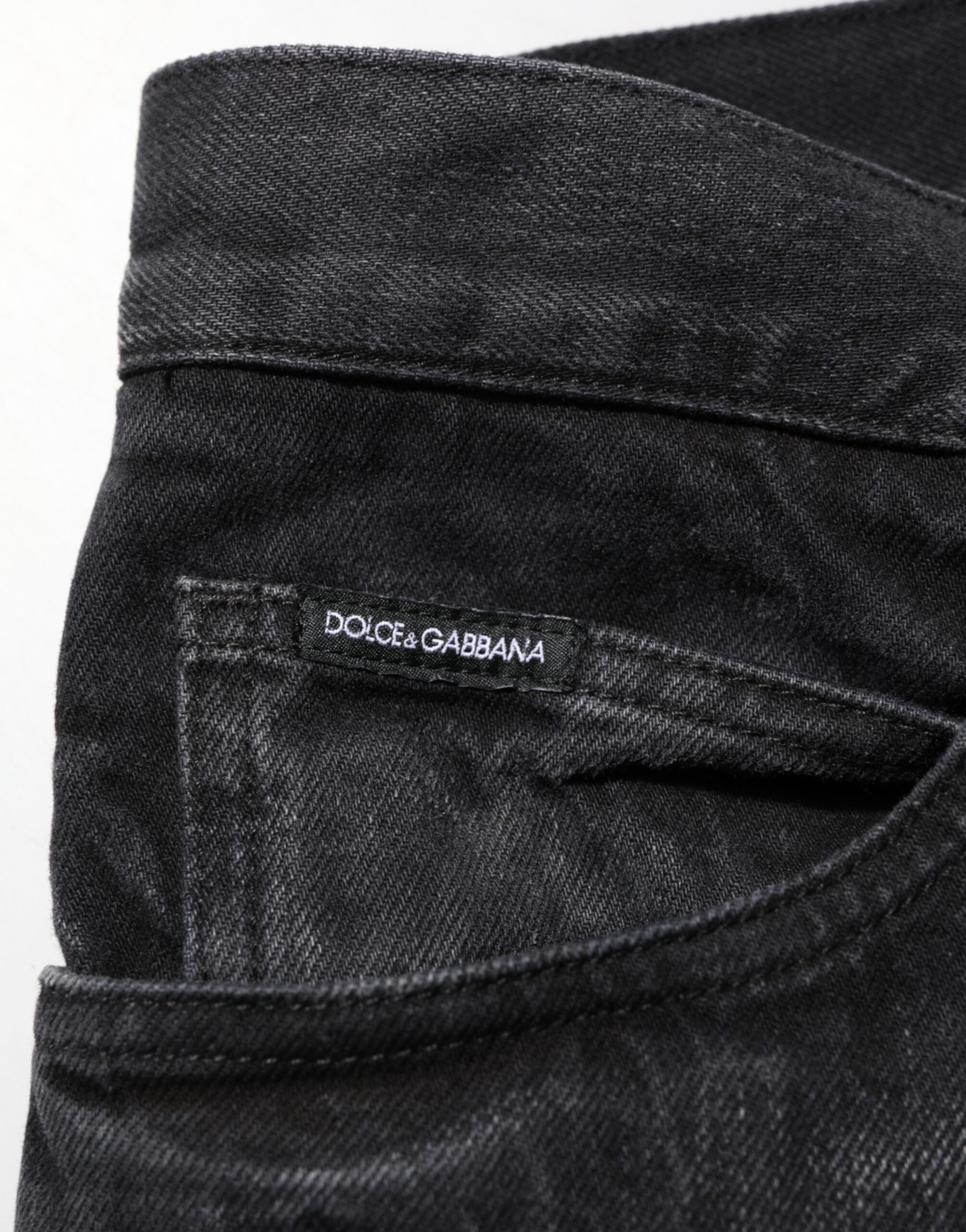Black Washed Cotton Skinny Men Denim Jeans - ventzia