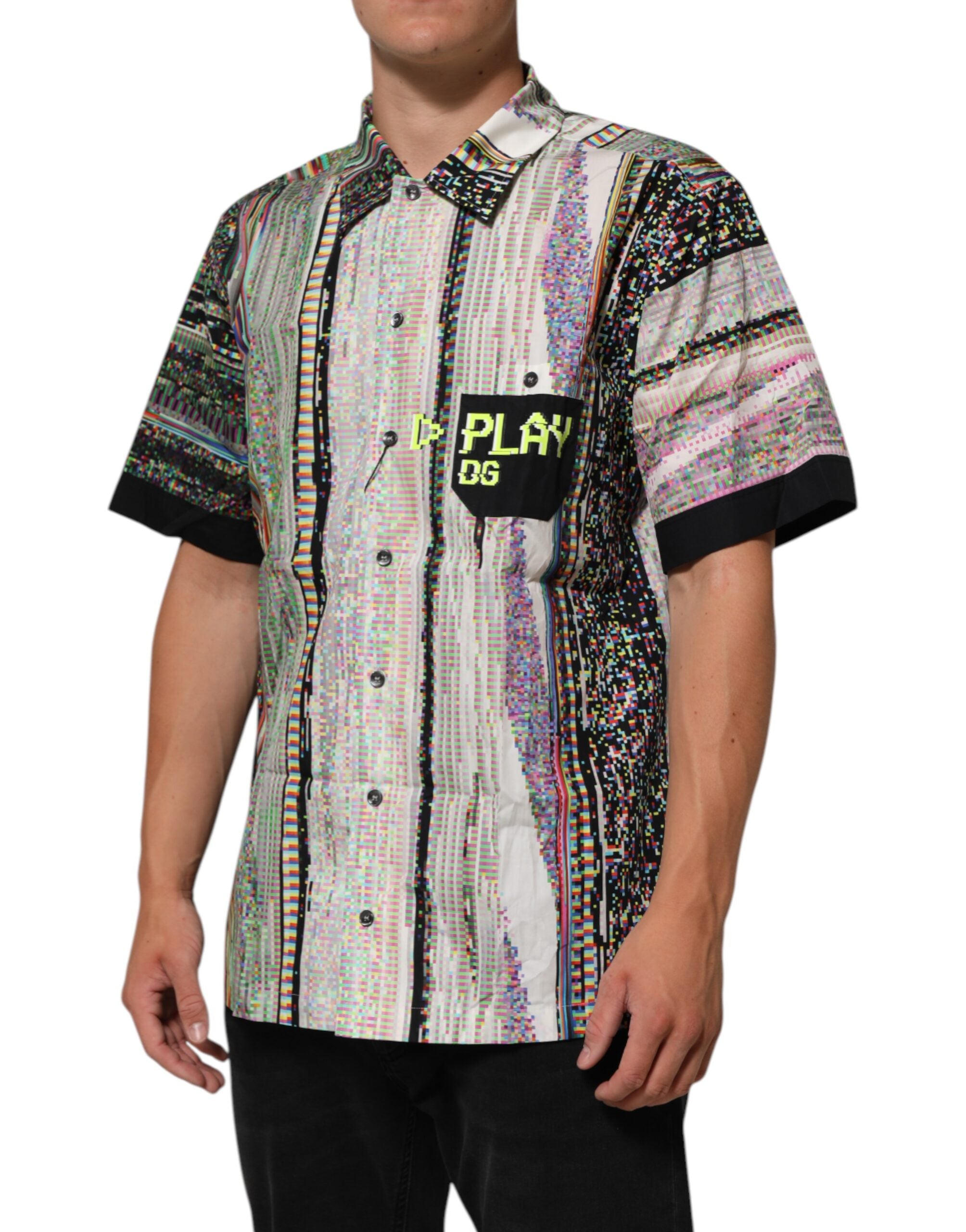 Multicolor Graphic Collared Casual Shirt - ventzia