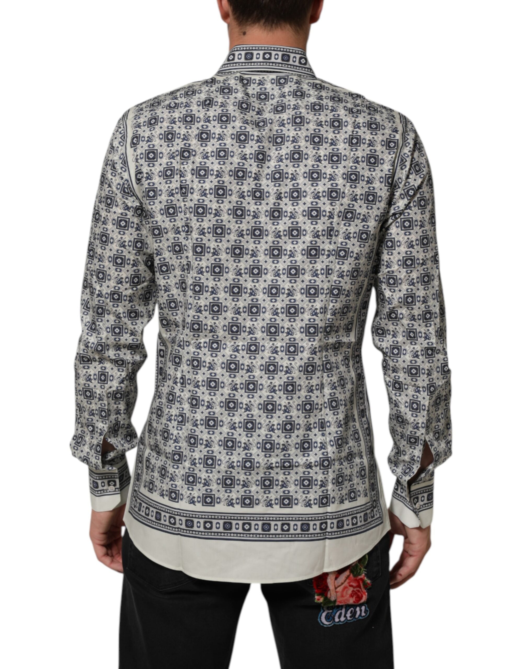 Multicolor Monkey Tie Print GOLD Dress Shirt - ventzia