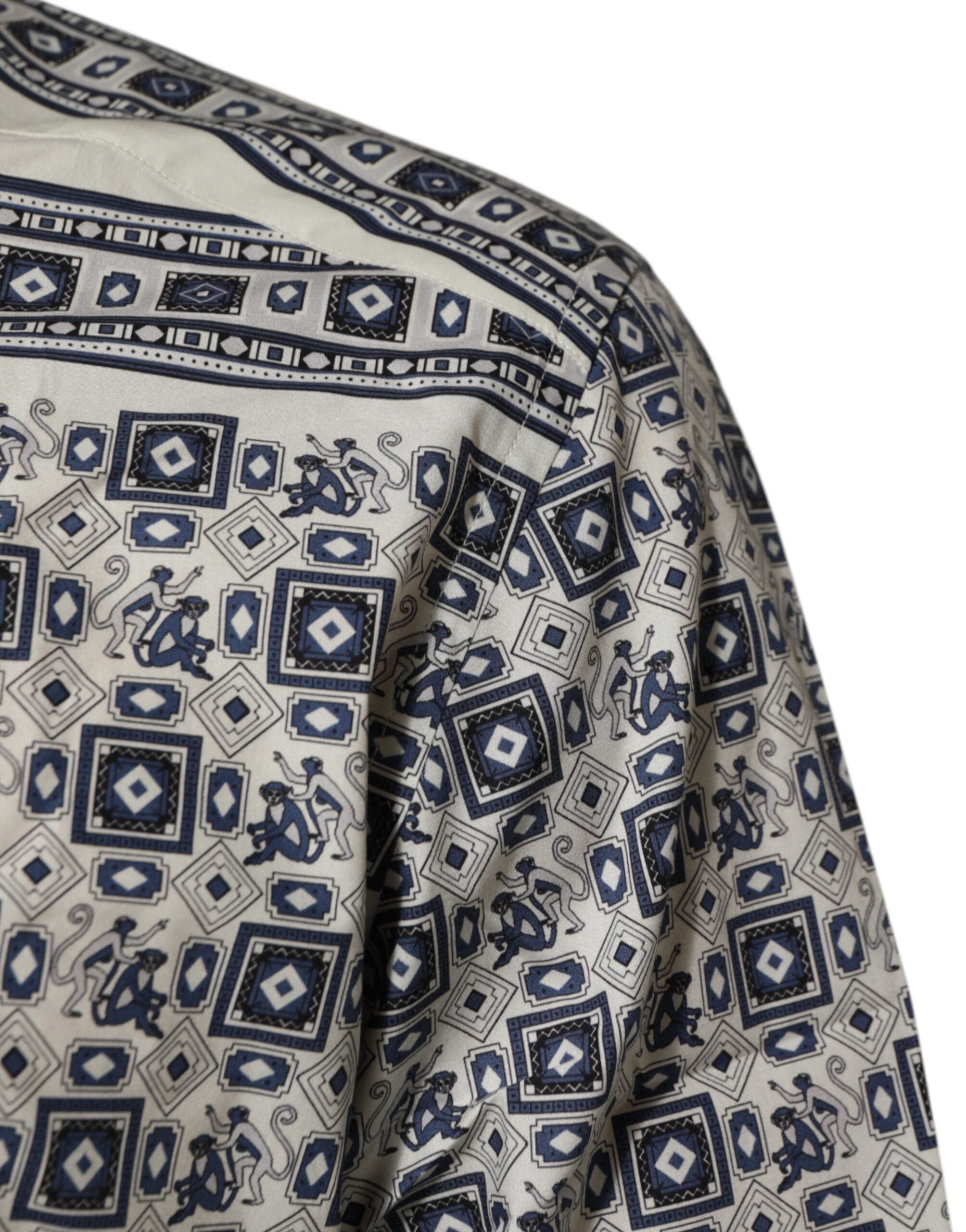 Multicolor Monkey Tie Print GOLD Dress Shirt - ventzia
