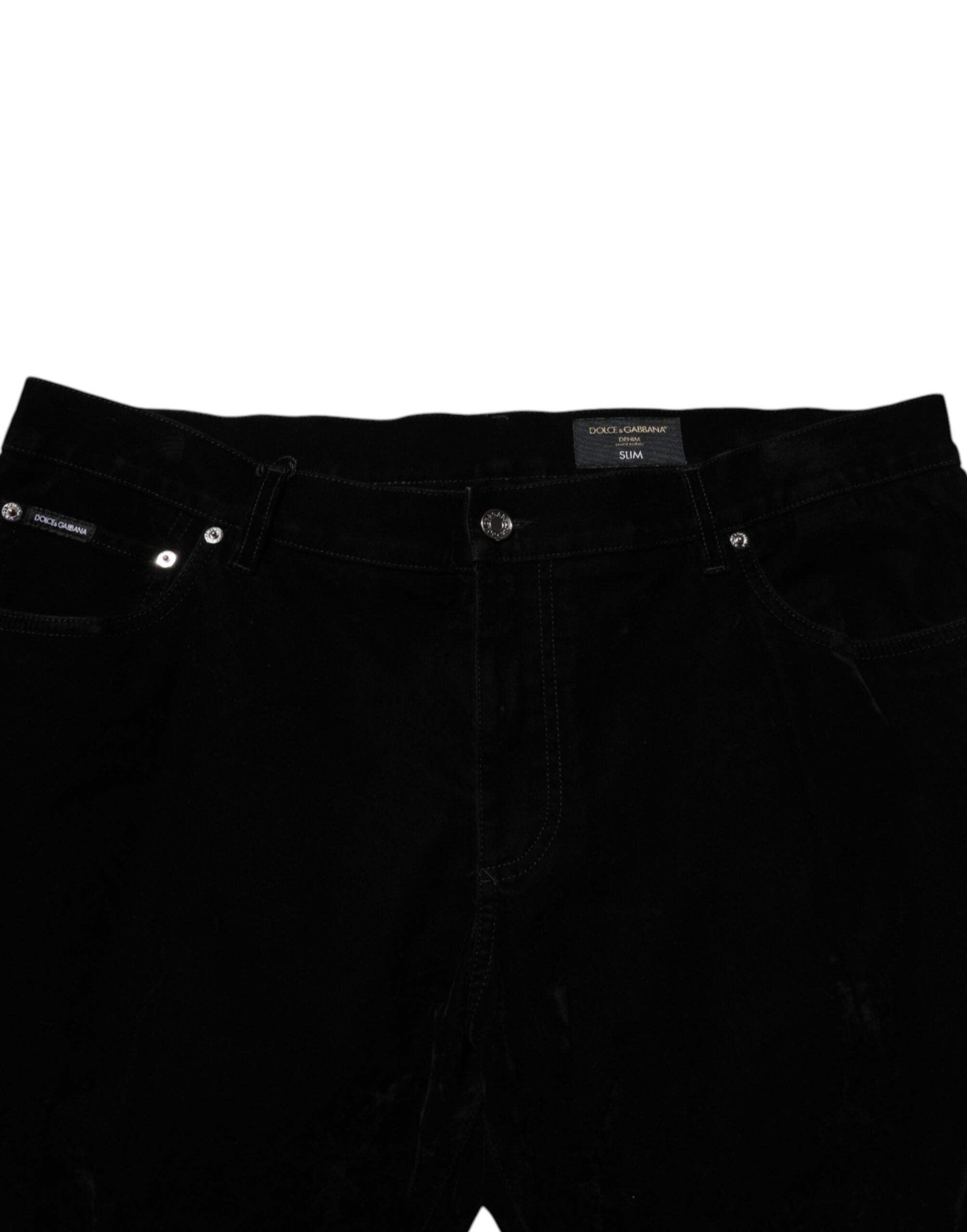 Black Cotton Slim Fit Denim Trouser Jeans - ventzia