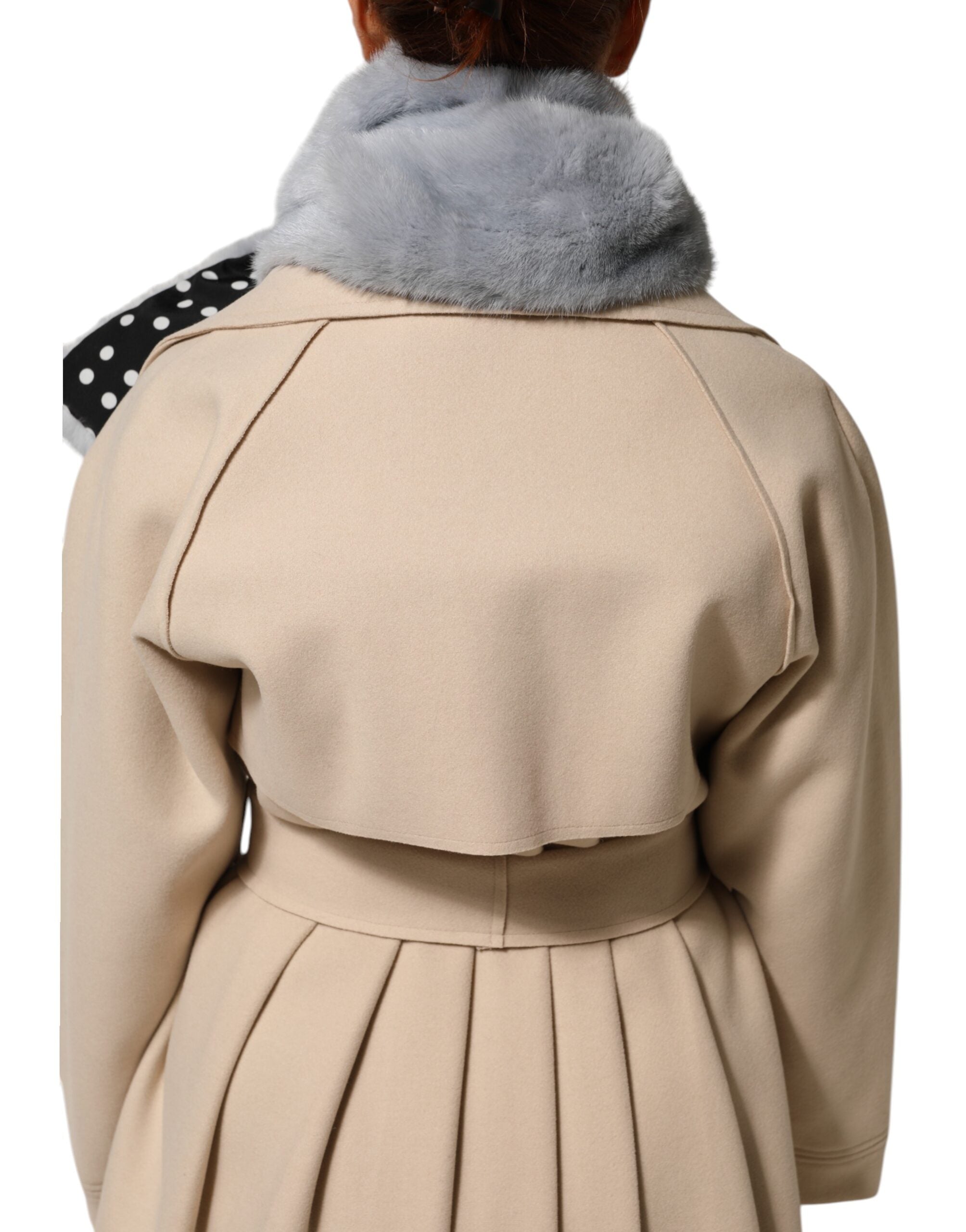 Powder Blue Mink Fur Neck Warmer Scarf - ventzia