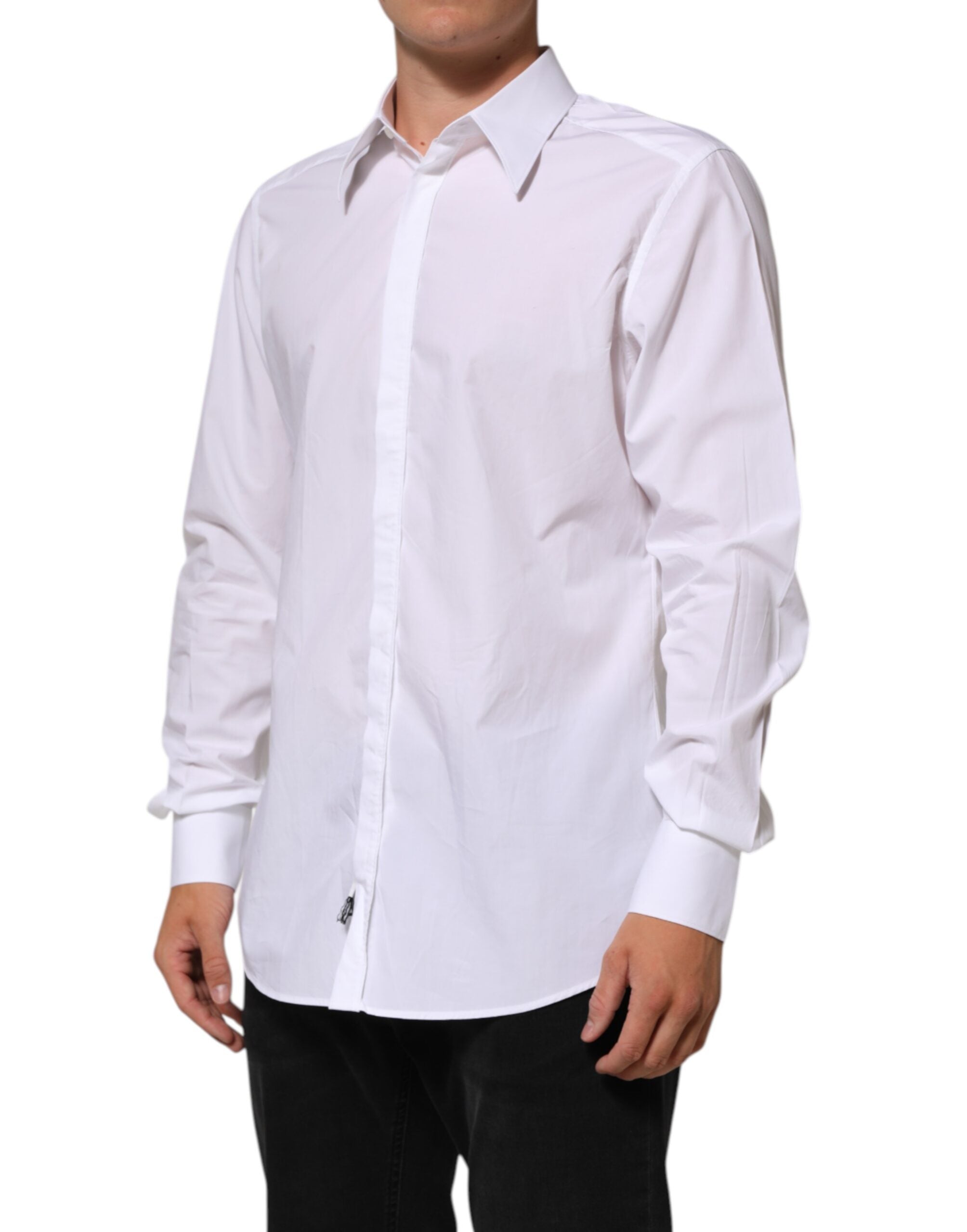 White Cotton MARTINI Men Formal Dress Shirt - ventzia