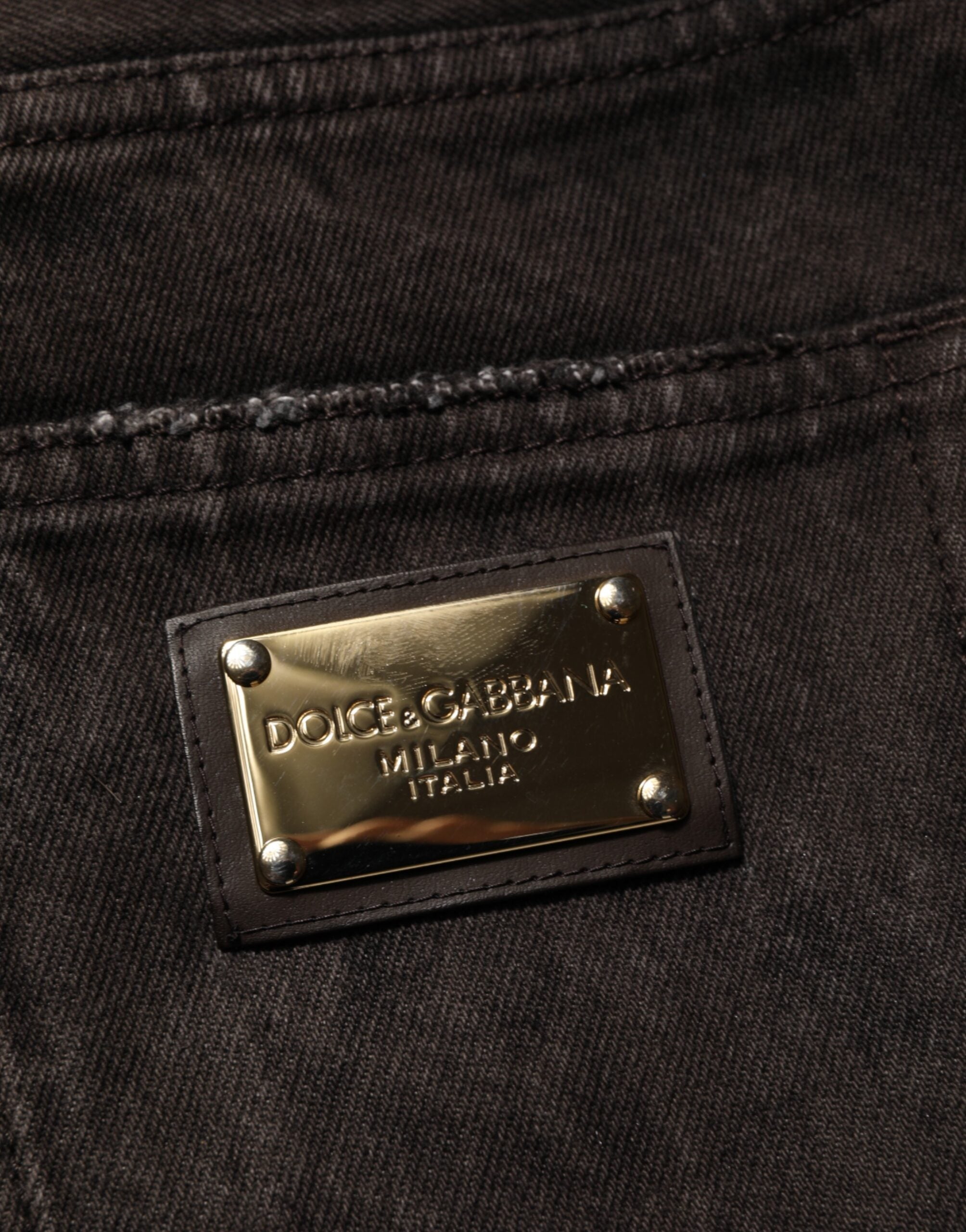 Black Cotton Tattered Denim Men Bermuda Short - ventzia
