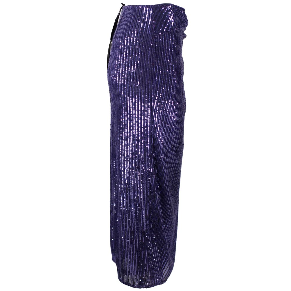 Purple Polyester Skirt - ventzia