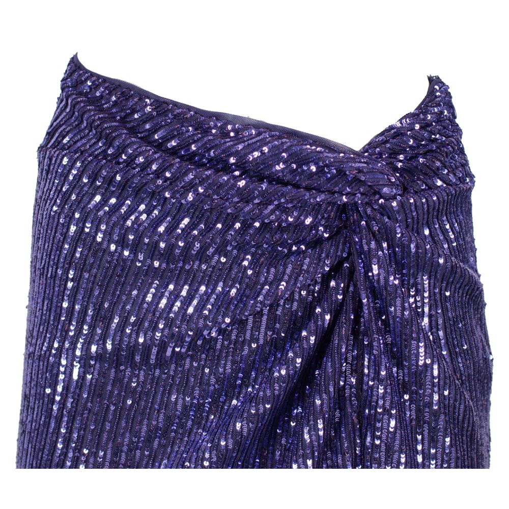 Purple Polyester Skirt - ventzia