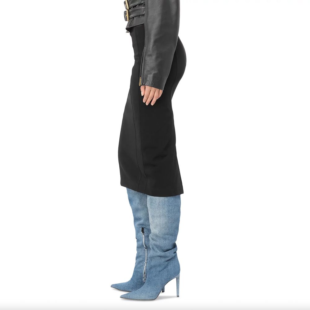 Black Viscose Skirt - ventzia