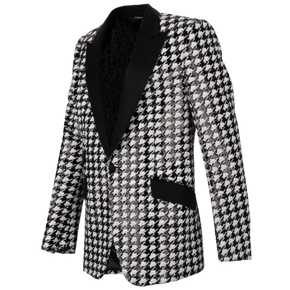 Black Polyester Blazer - ventzia