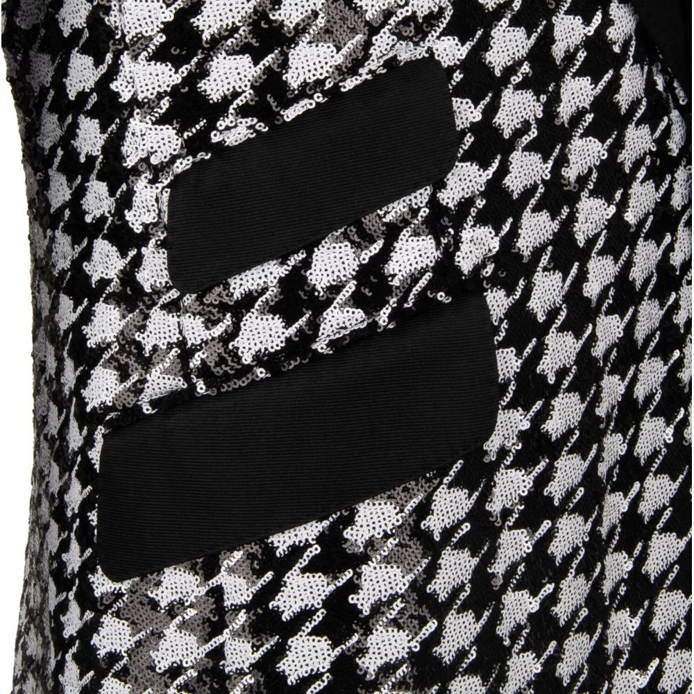 Black Polyester Blazer - ventzia
