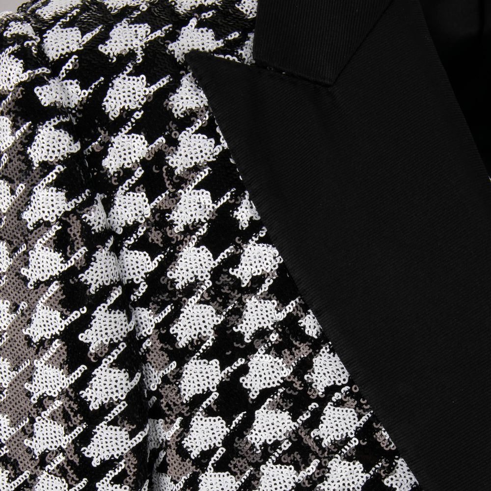Black Polyester Blazer - ventzia