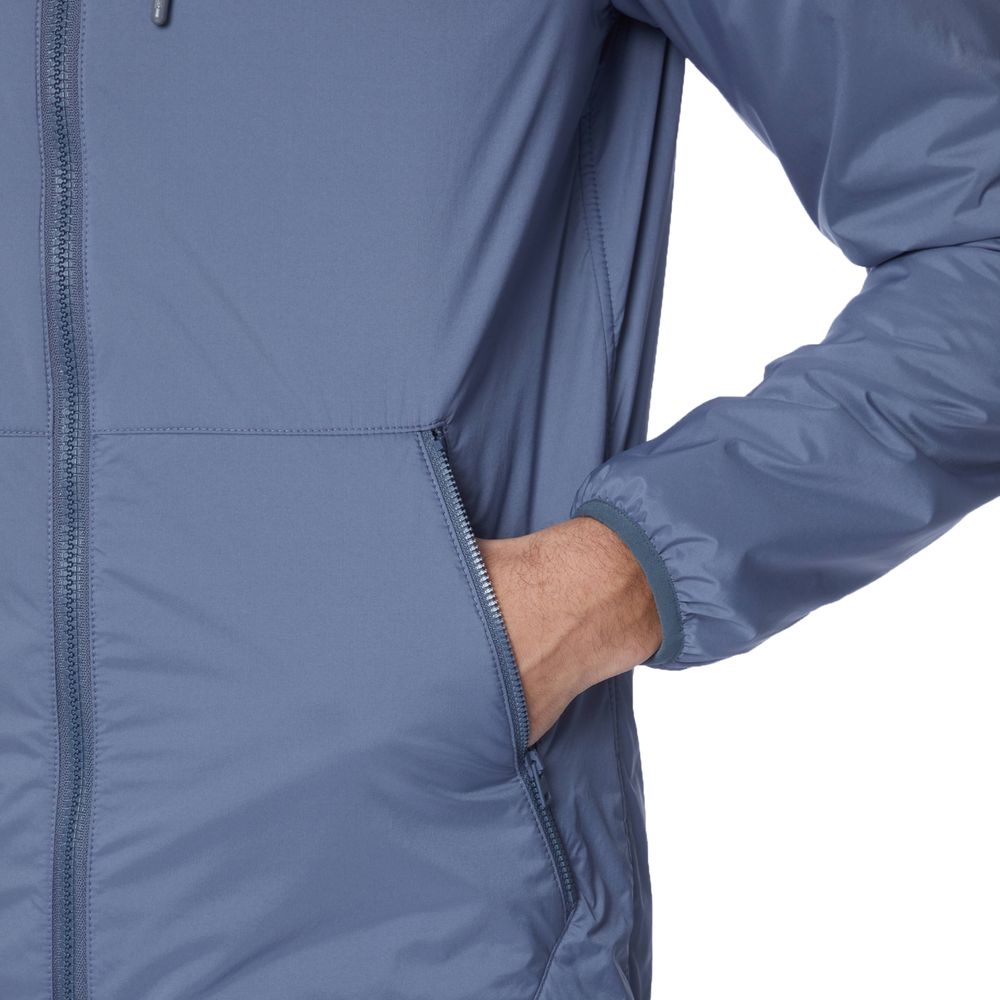Blue Polyamide Jacket - ventzia