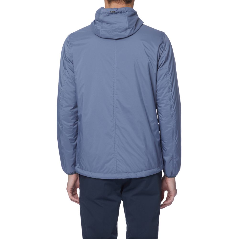Blue Polyamide Jacket - ventzia