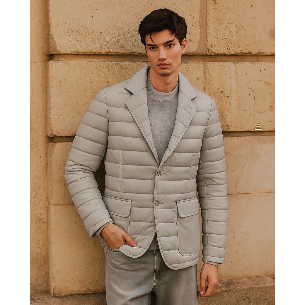 Gray Polyamide Jacket - ventzia