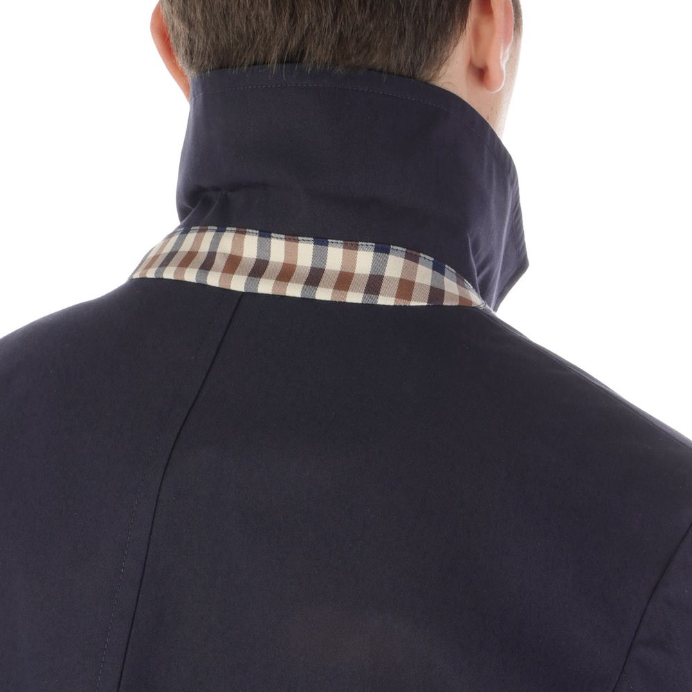 Blue Cotton Men's Jacket - ventzia