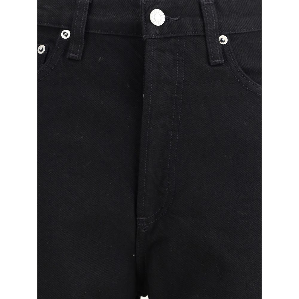Black Recycled Cotton High-Waisted Jean - ventzia